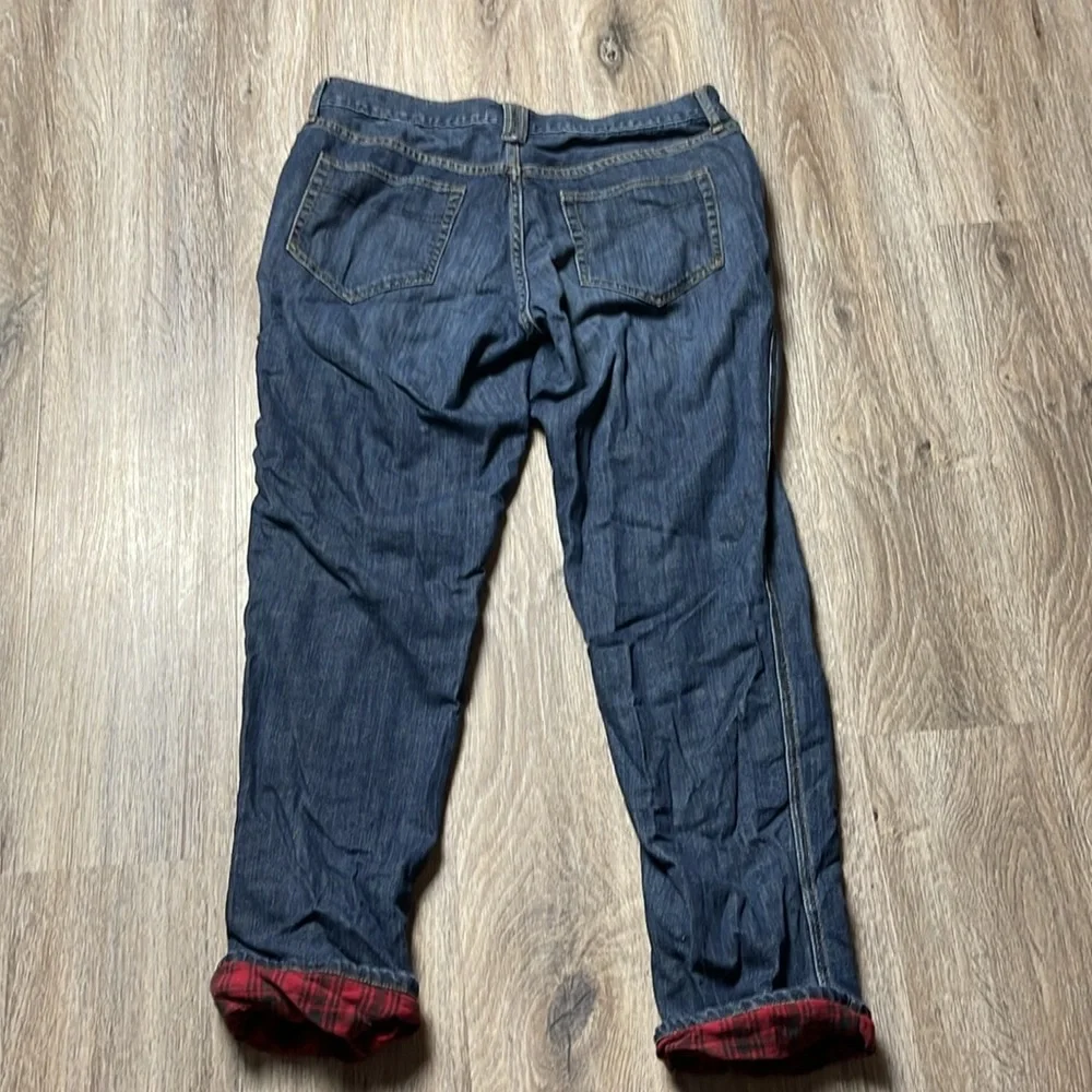 Eddie Bauer Flannel Lined Women's Relaxed Fit Straight Leg Jeans Size 10 - Picture 5 of 15